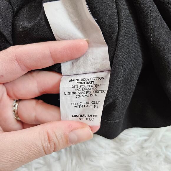 Revolve NICHOLAS Women's Black‎ Sleeveless Eyelet Side Cutout Midi Dress. Size 2 - Picture 9 of 9